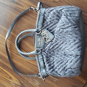 Coach Gray Quilted Satchel 70th Anniversary